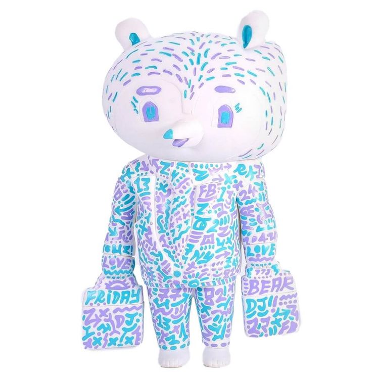 Friday Bear Purple Blue by Rob Kidney
