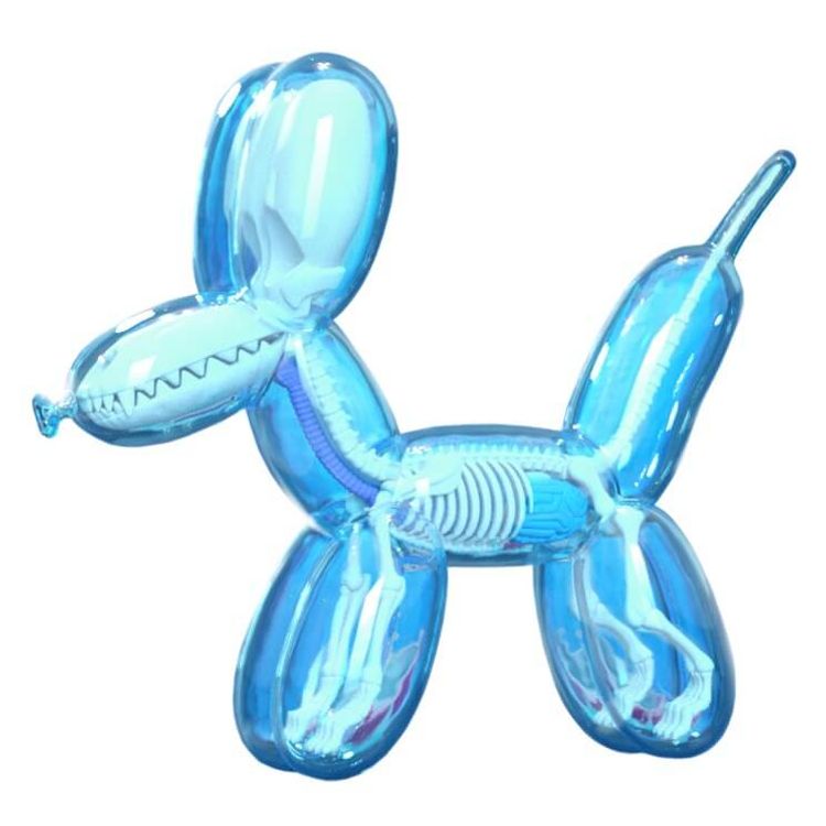 Funny Anatomy Balloon Dog Sky Blue by Jason Freeny