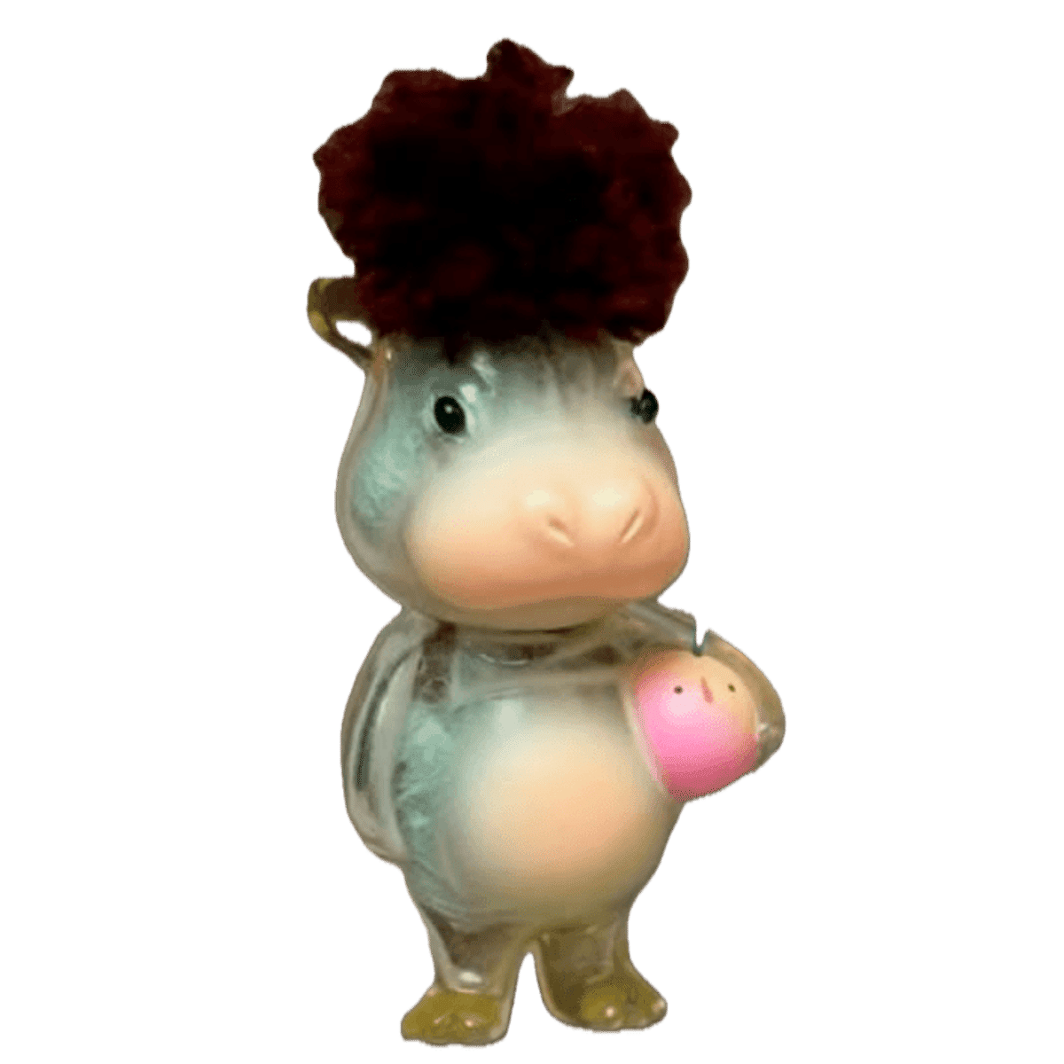 Mint Chocolate Hibbo (Clear Fluffy/GID Secret Chase)