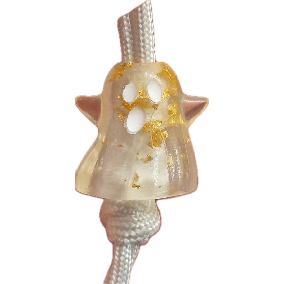 24k Gold Leaf/GMD Green Glow Boo-Bead