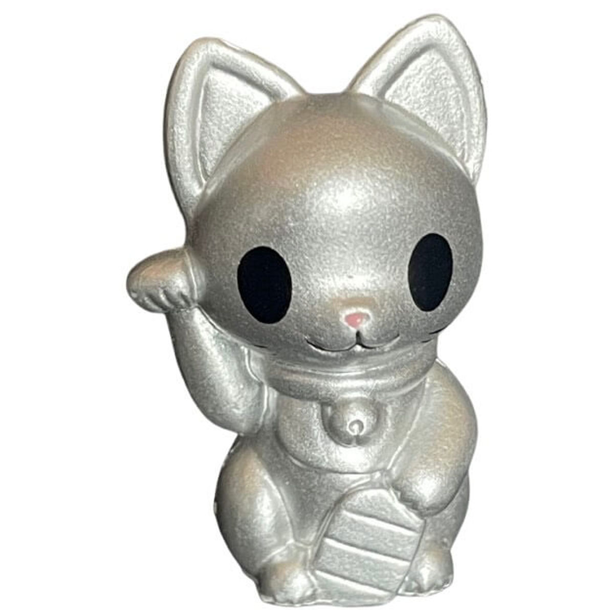 Gacha Lucky Cat Keychain Silver
