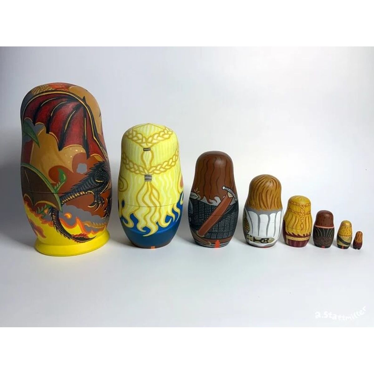 Game of Thrones Fire Nesting Dolls