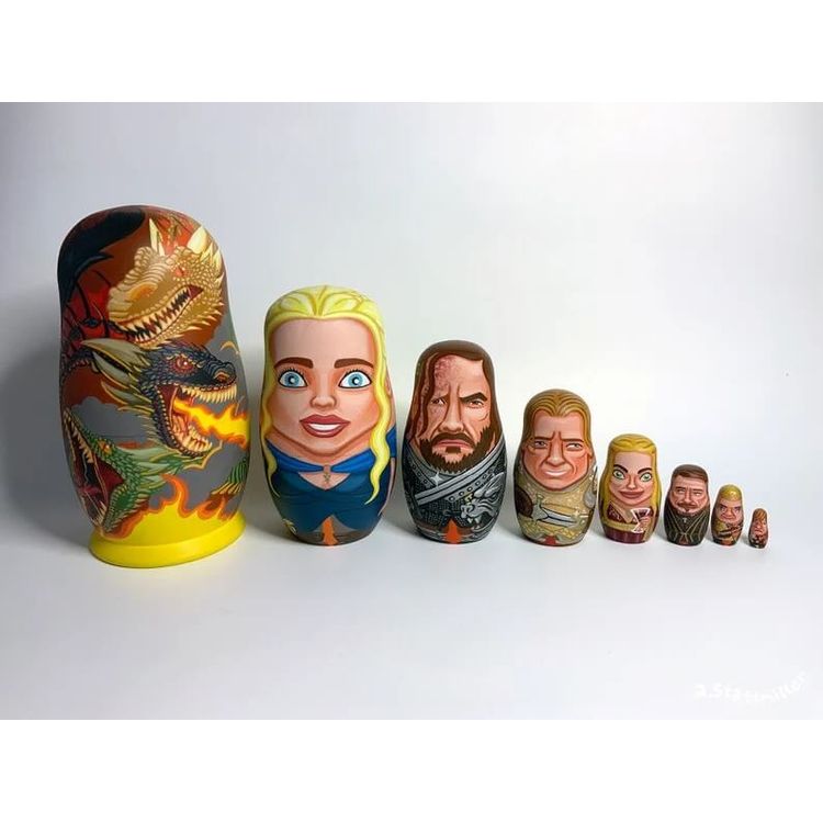 Game of Thrones Fire Nesting Dolls by Andy Stattmiller