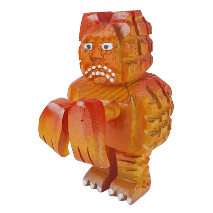 Garamon-inspired Wooden Creature by Edwin Salas