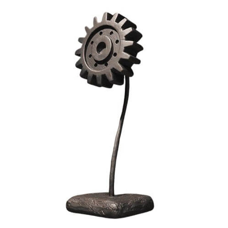 Gear Flower - Black by HumanTreeRobot