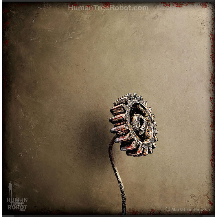 Gear Flower, Golden by HumanTreeRobot