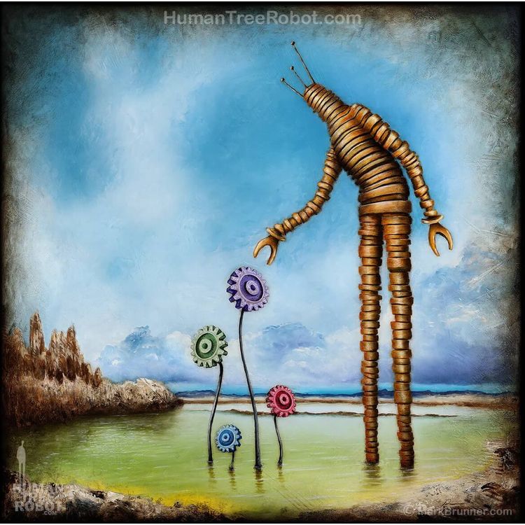 Gear Flower Lake by HumanTreeRobot