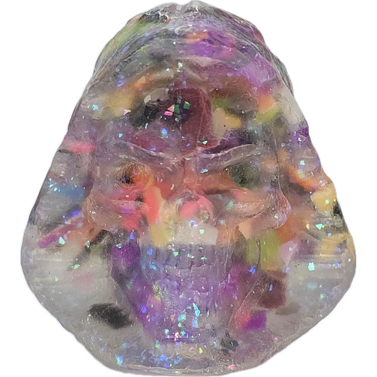 Glowchunks Clear - Hooded Skull by Glow Man Dan