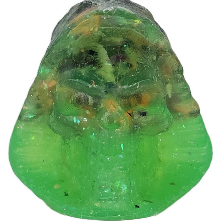 Glowchunks Green - Hooded Skull by Glow Man Dan