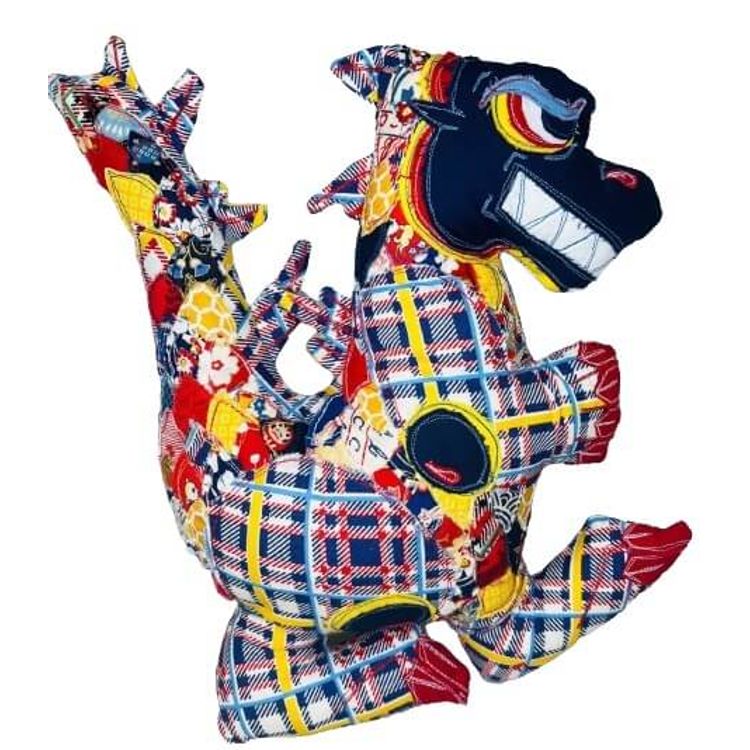 Godzilla Plush #17 by Bonnie Robinson Stewart (Huggable Koi)