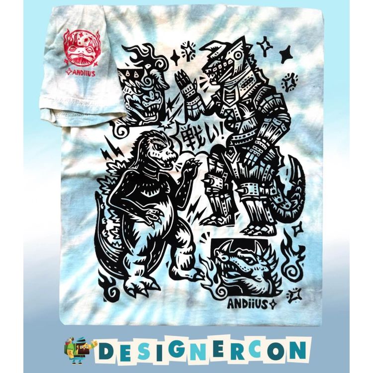 Godzilla VS Mechagodzilla! Tie Dye Shirt by ANDIIUS
