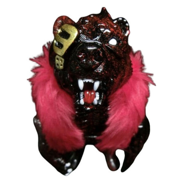 Gokko-do Bear Ottoman blood splash Ver. ( Black mold ) by Goccodo (Shigeta Tanaka)