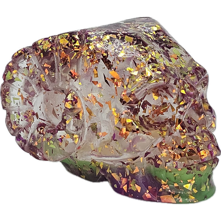 Chameleon Purple/Red/Green/Gold - Horned Skull by Glow Man Dan