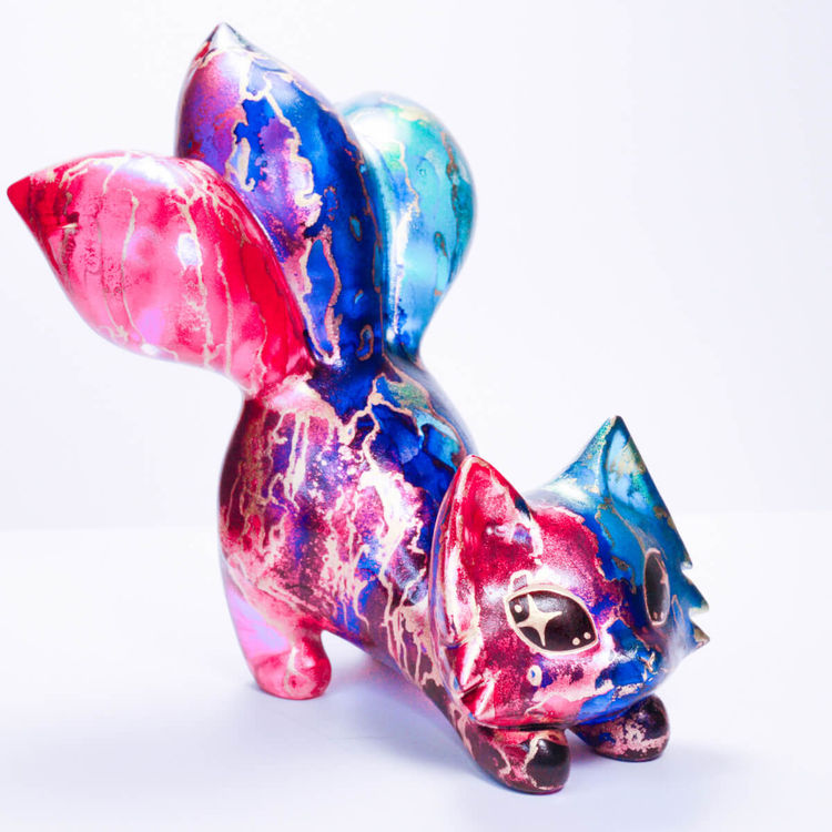 Gold Marbled Stained Glass Khali  by Fluff Riot (Kristy Kitsune)