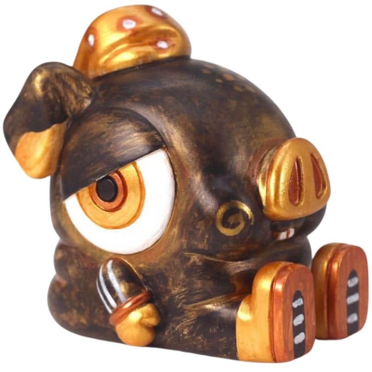 Gold Qbies Pig by Sean Lee