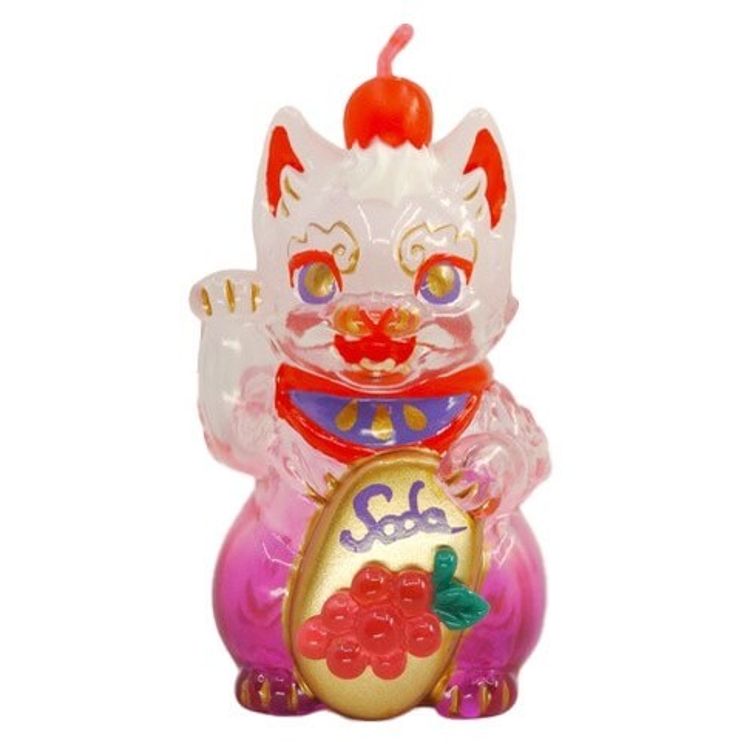 Grape Soda Bake Lucky Cat by Genkosha