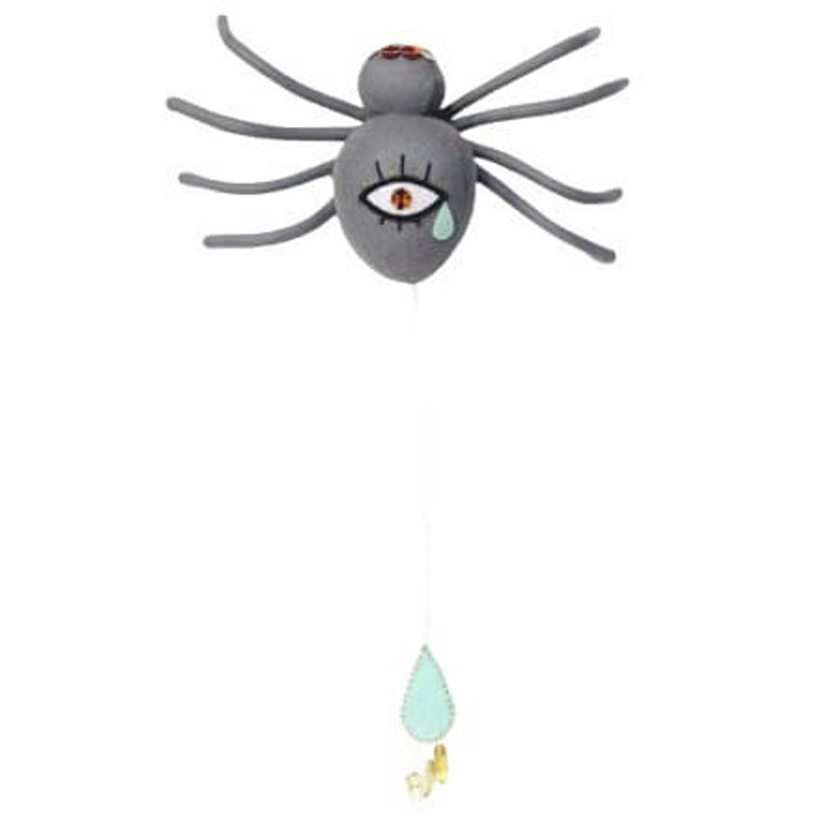 Gray Spider Wall Hanging by Nightly Made (Megan Mahfoud)