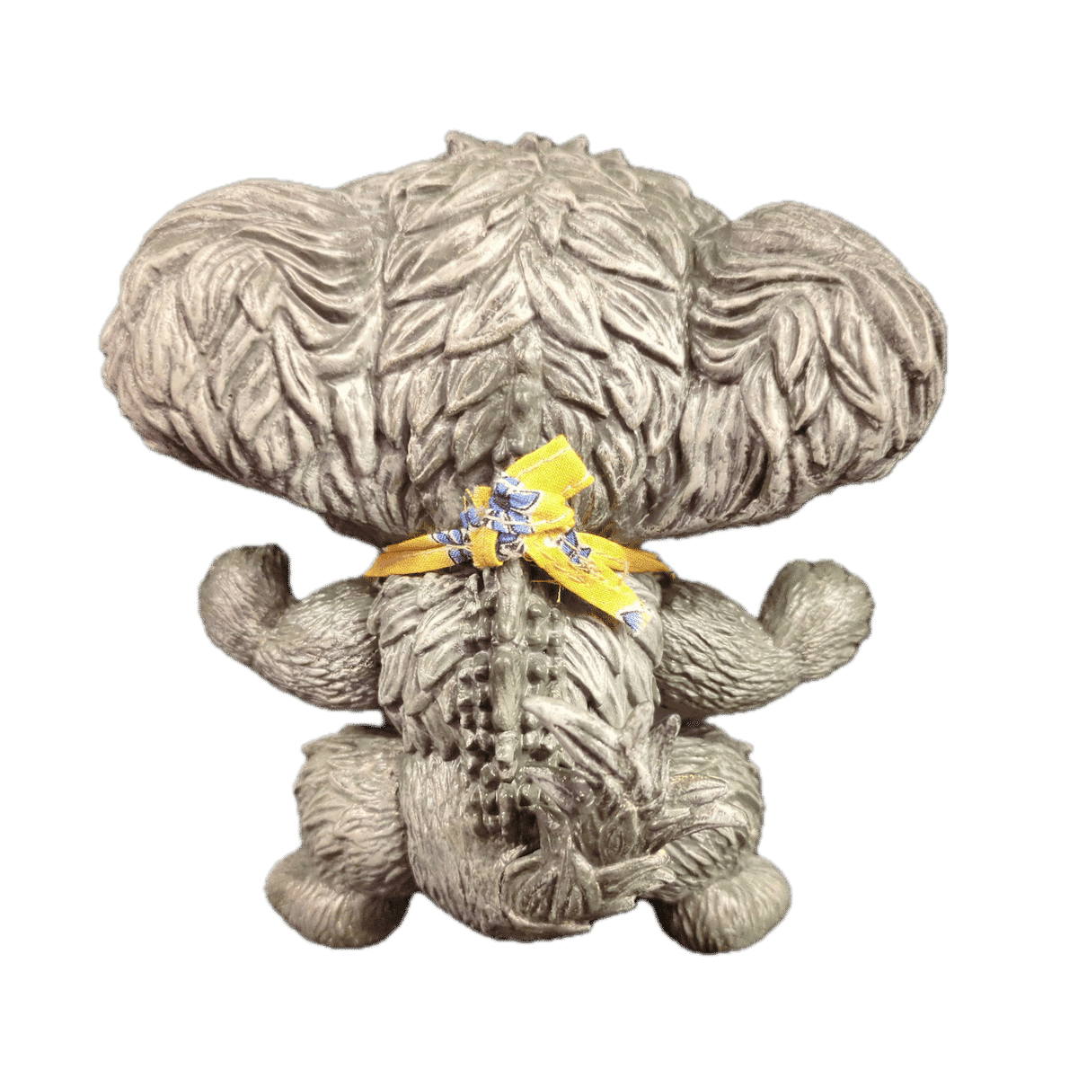 Gray with yellow scarf