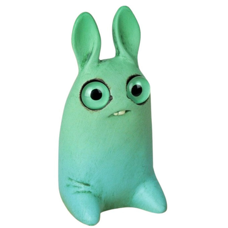 Green Custard Cream Pipsqueak by Amanda Louise Spayd