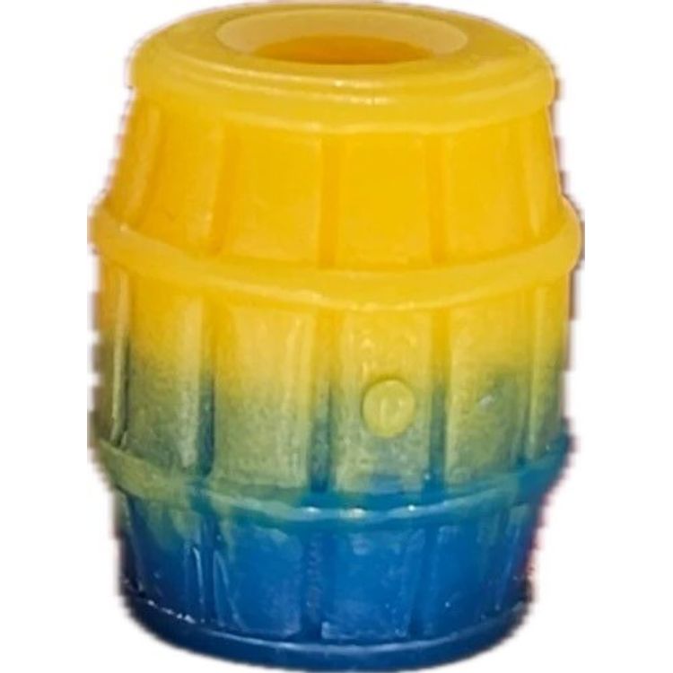 Photochromatic Yellow/Blue to Red/Green Gish Barrel Bead by Glow Man Dan