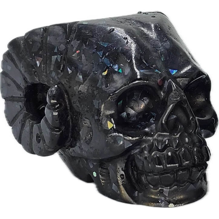 Black Friyay Blind Bag Blue/Green Glow - Horned Skull by Glow Man Dan