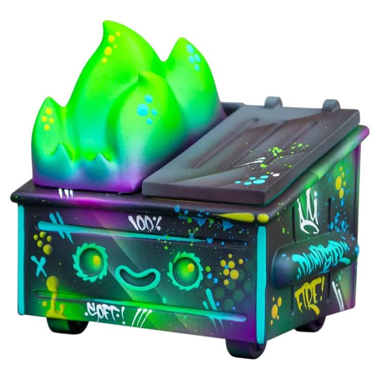 Green Grate Dumpster Fire by Mr. Mars (Marshall Ballantyne)