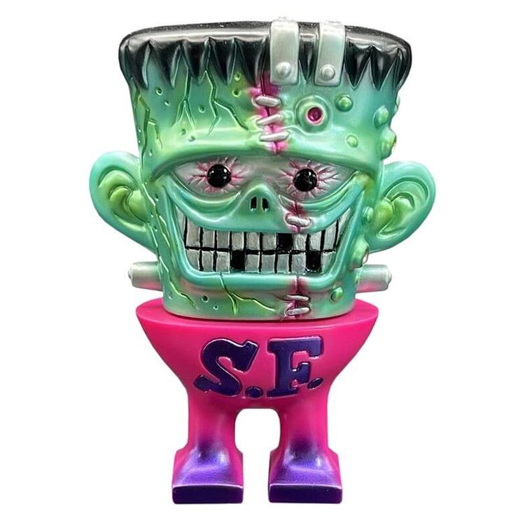 Green Pink Franken Crack by Knuckle (Little Chop Design)