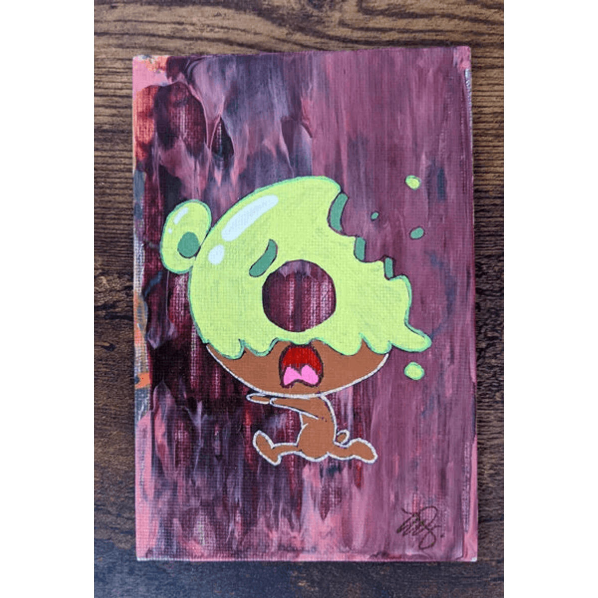 Green Tea Frosted Chocolate Donut Bear