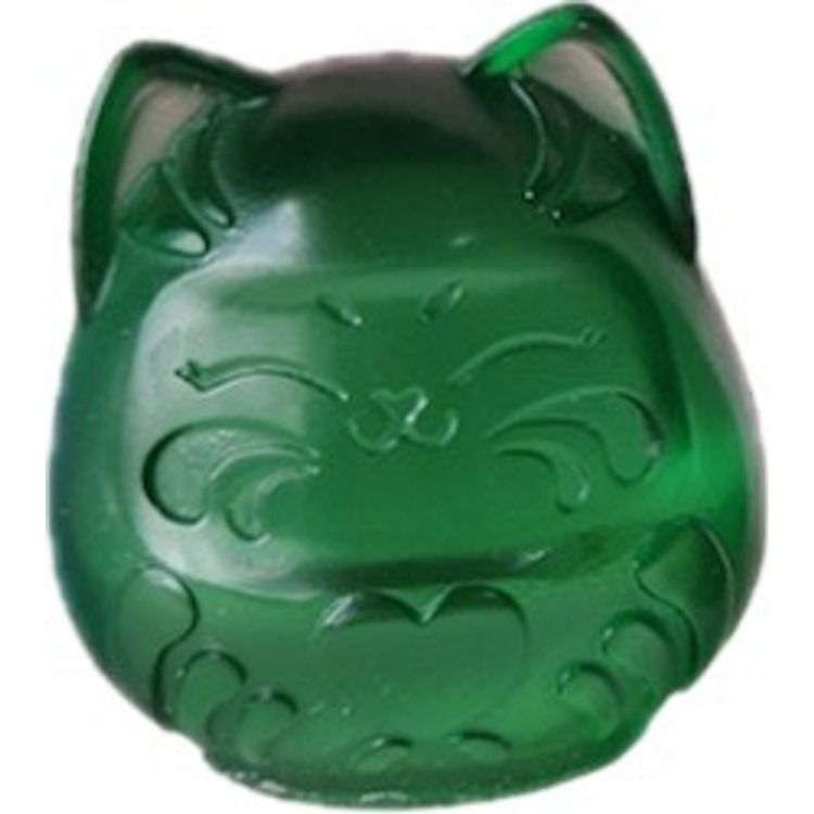 Green Translucent Mini Daruma by Jenny Cherry