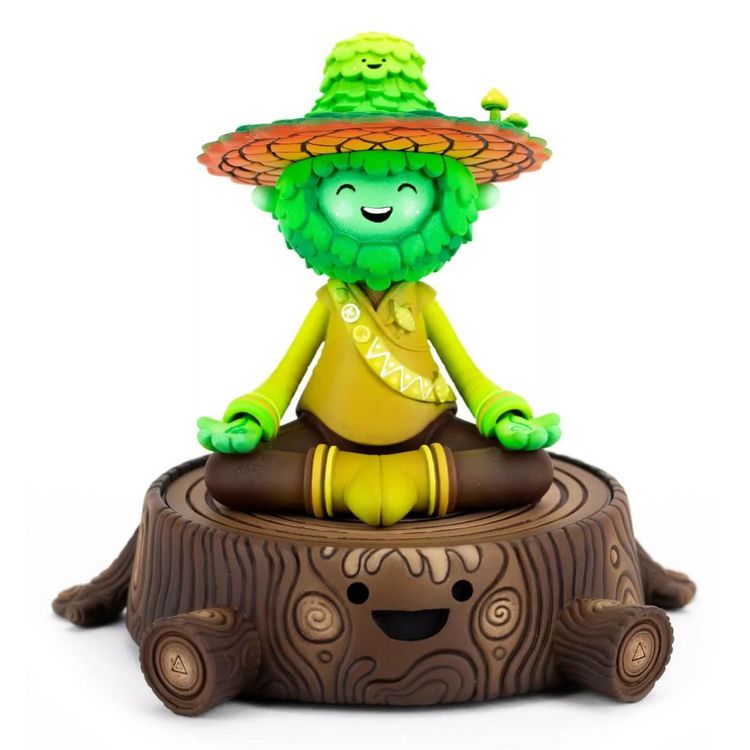 Green Wizard and Tree Stump by Miss Muju