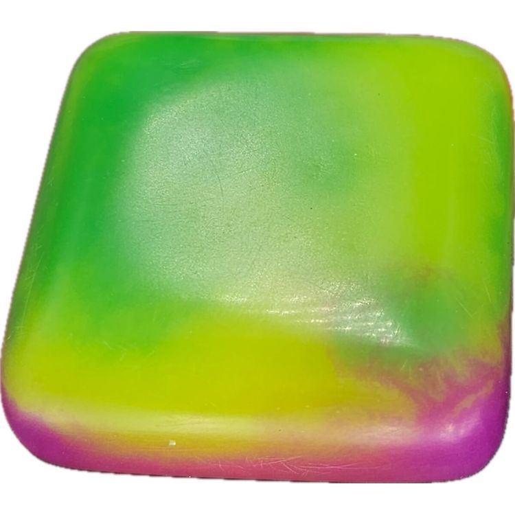 Pillow Cut - Purple/Yellow/Green Worry Boulder by Glow Man Dan