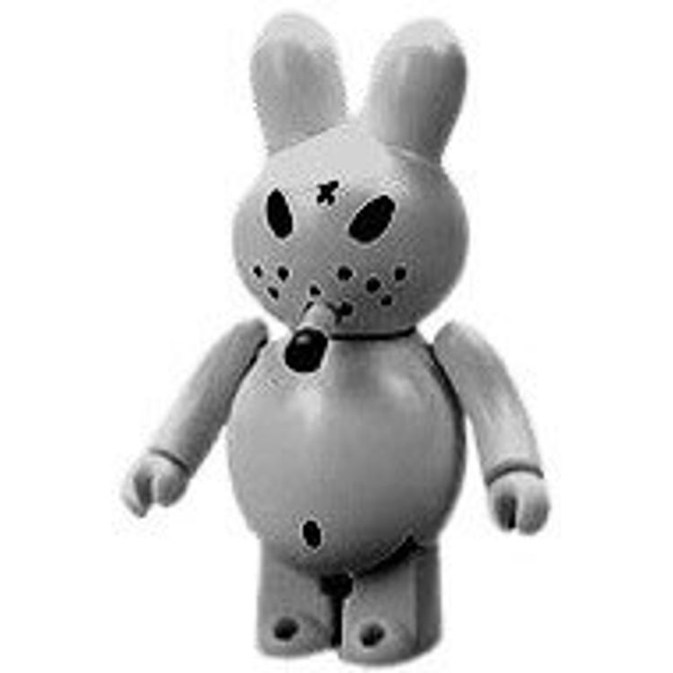 Grey Smoking Bunny Kubrick by Frank Kozik