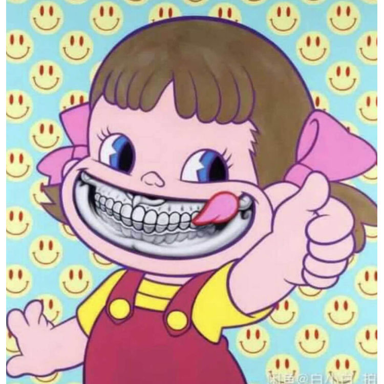 Grin Peko Girl by Ron English