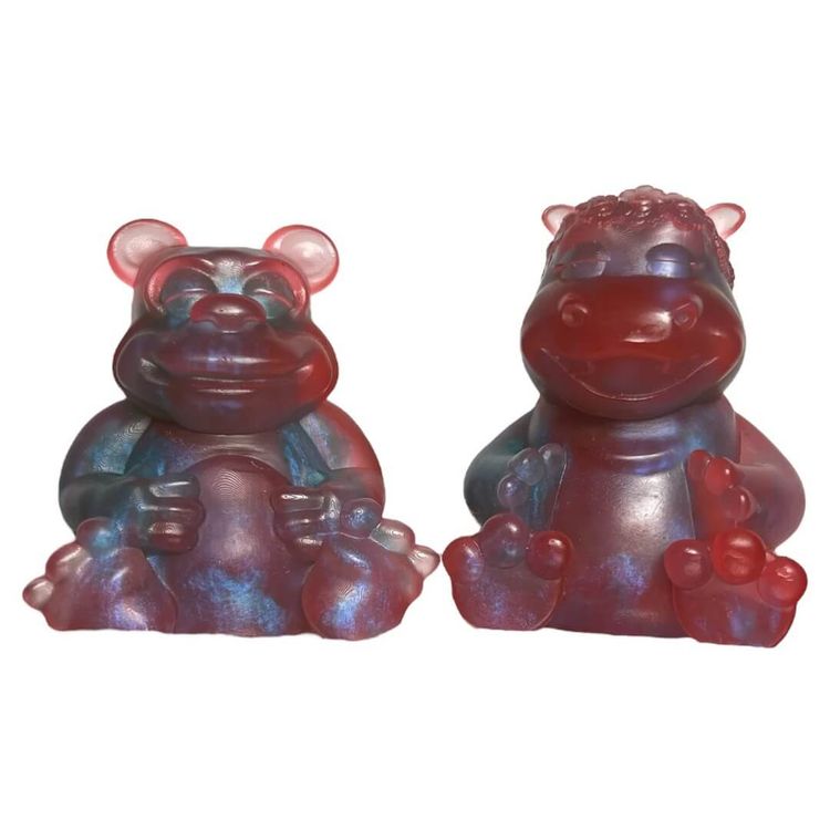 Gumbearto and Hippie Pam Pink with Blue Pearl GID by Fett.UpToys