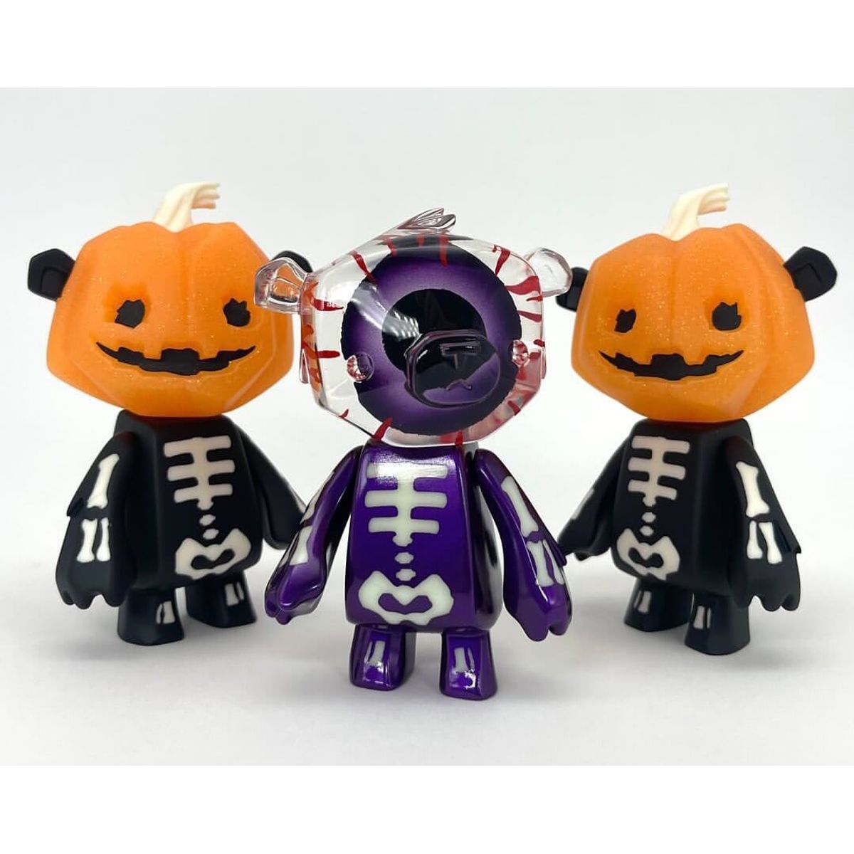 Halloween Plumpy Skeleton Kuma Cub Orange GID
