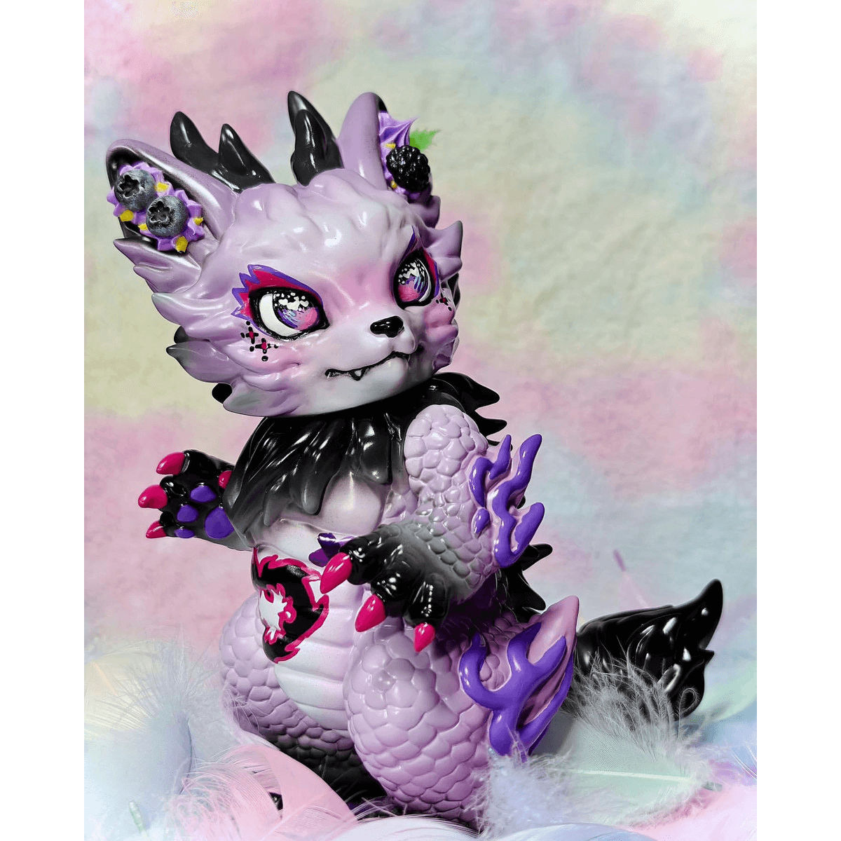 Handpainted TaiKu Dragon – Purple