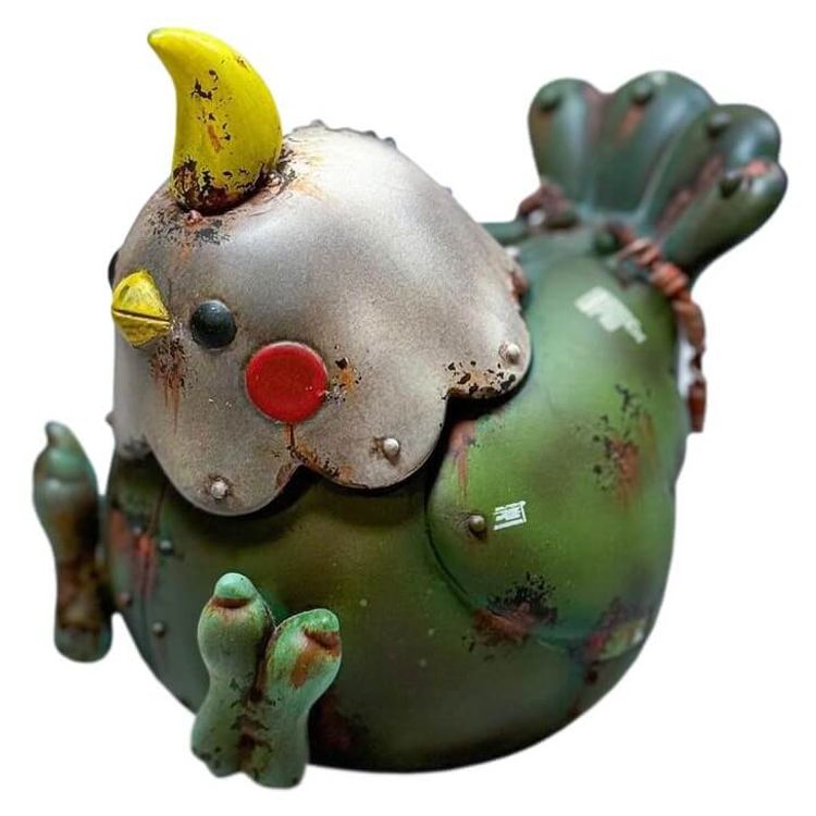 Heavy Industry Ball Ball Bird (Silver Green) by cdaanmade