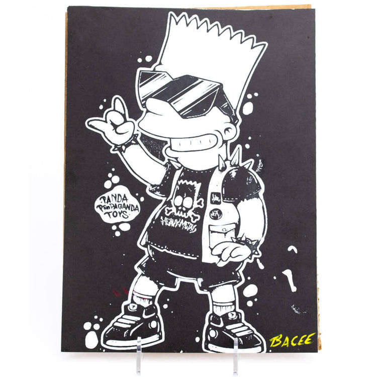Heavy Metal Bart art print by Panda Propaganda Toys