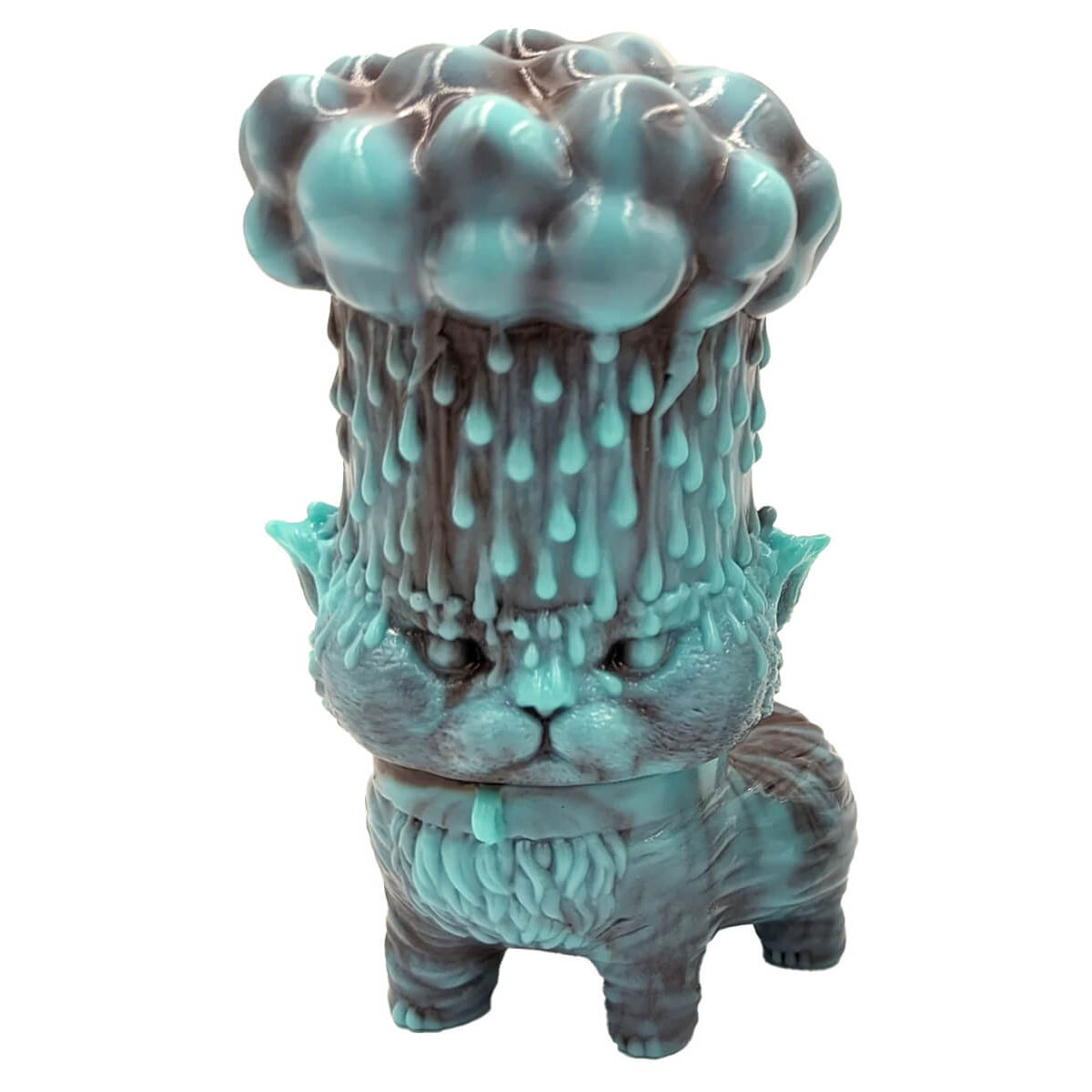 Heavy Rain Cat Marbled Teal