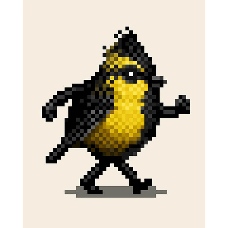 Himalayan Black-Lored Tit (Mystery 16-Bit) by Mike Mitchell