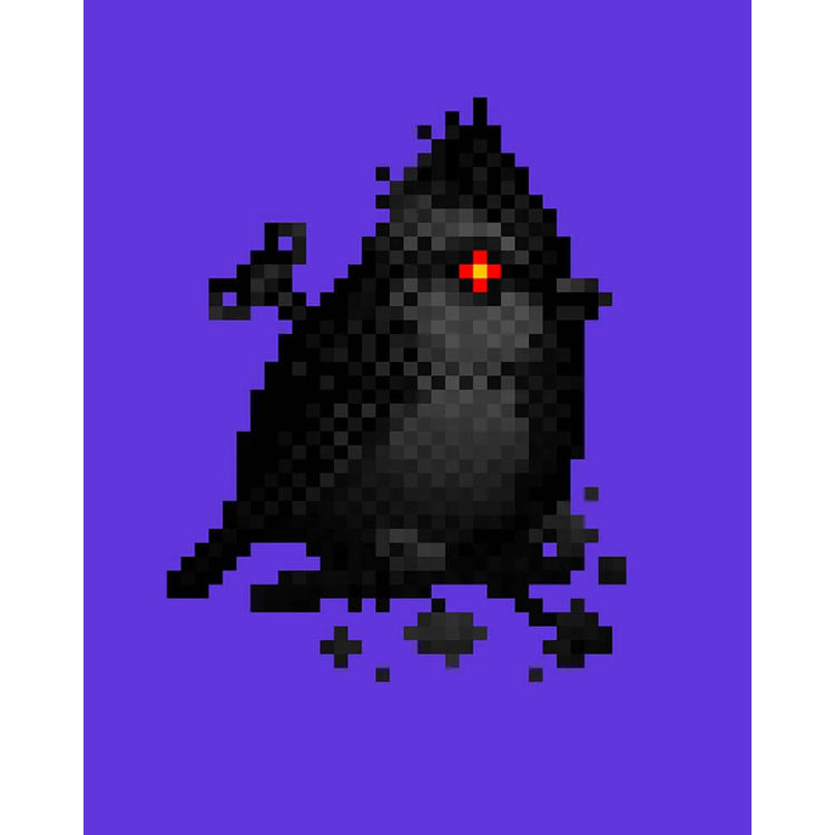 Himalayan Black-Lored Tit (Mystery 16-Bit) by Mike Mitchell