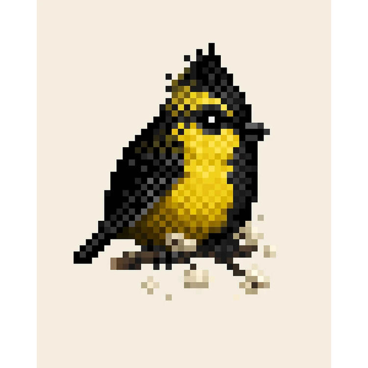 Himalayan Black-Lored Tit (Mystery 16-Bit) by Mike Mitchell