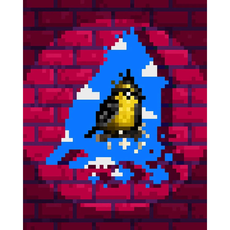 Himalayan Black-Lored Tit (Mystery 16-Bit) by Mike Mitchell