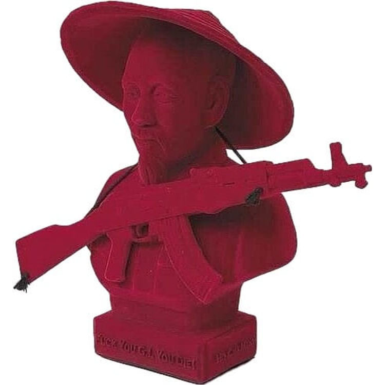 Ho Chi Minh - Red Flocked by Frank Kozik