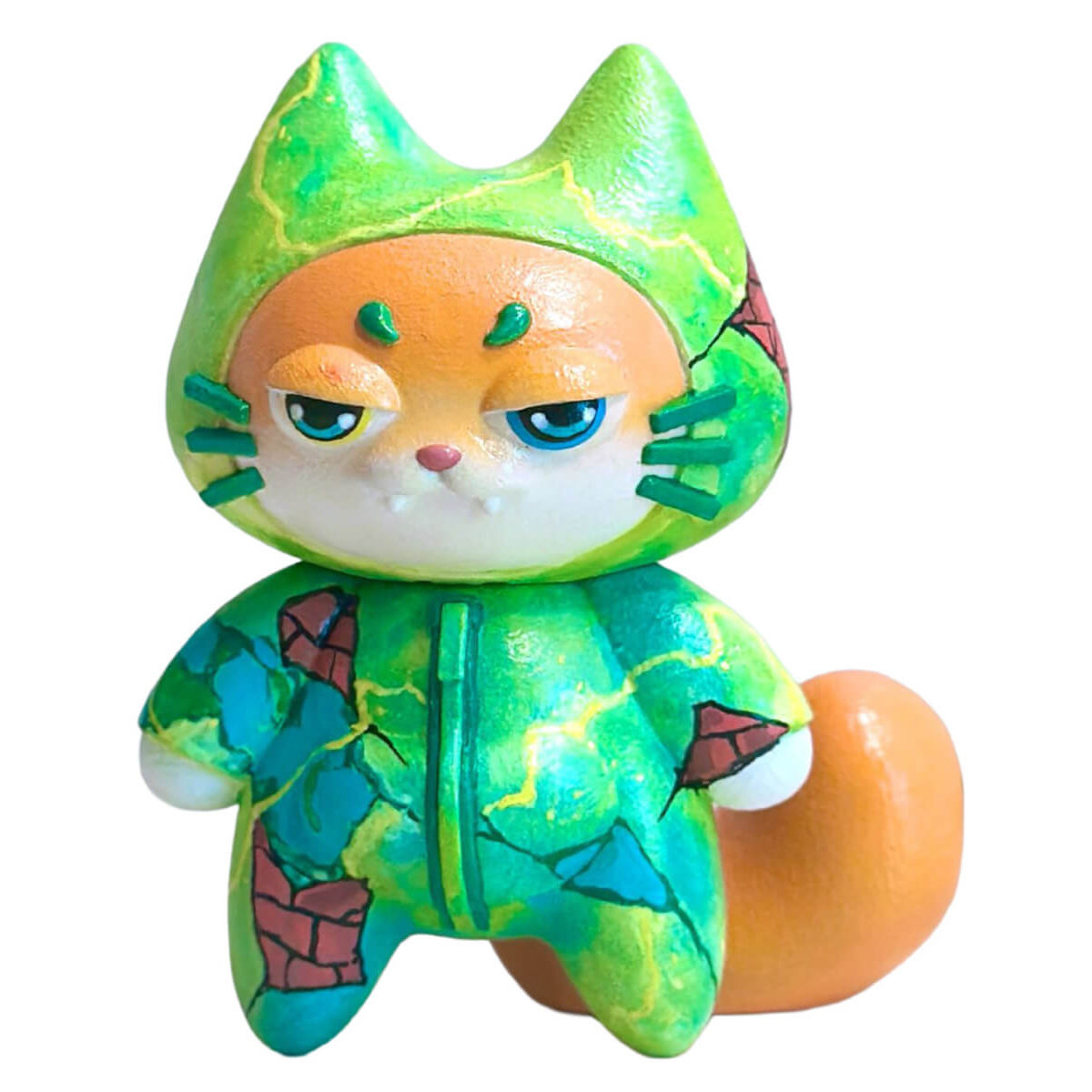 Hood Kitty Concrete Orchid Series Green