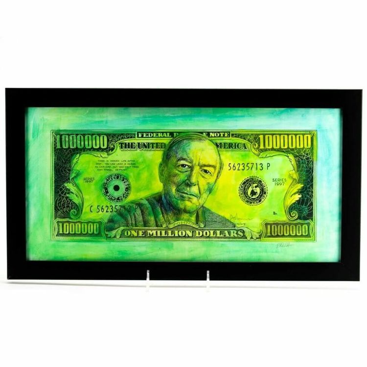 Jasper Johns is on the Money by Ron English