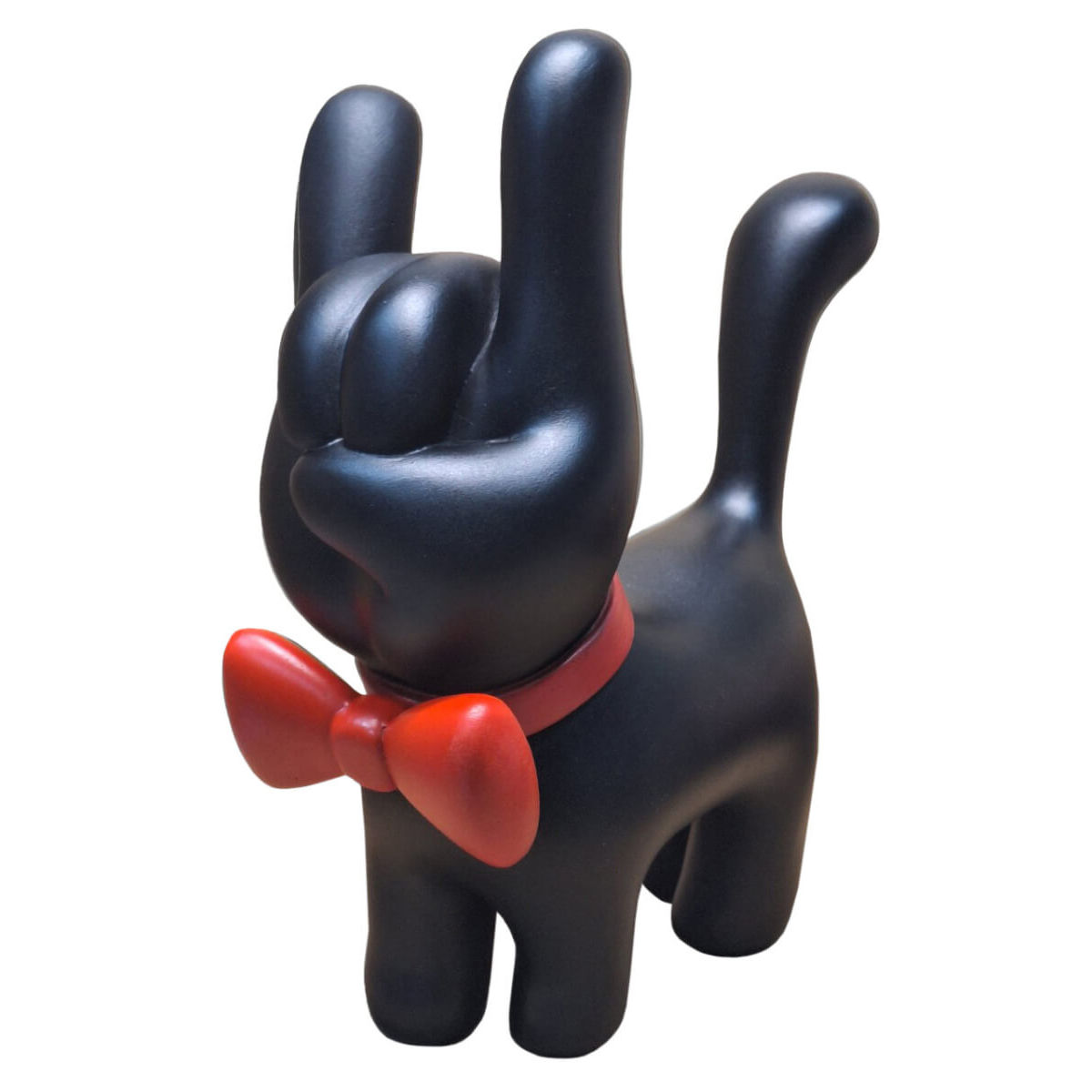 JiJi Kitty Black with Red Bowtie