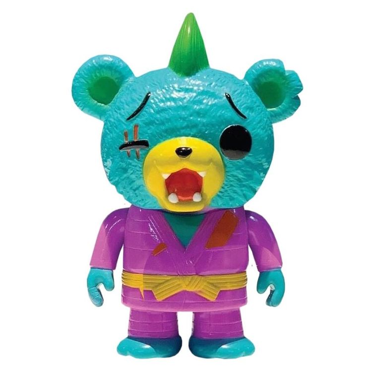Jiu-Jitsu Chibi Bear Teal Pink by Redshark (Tetsuya Kondo)