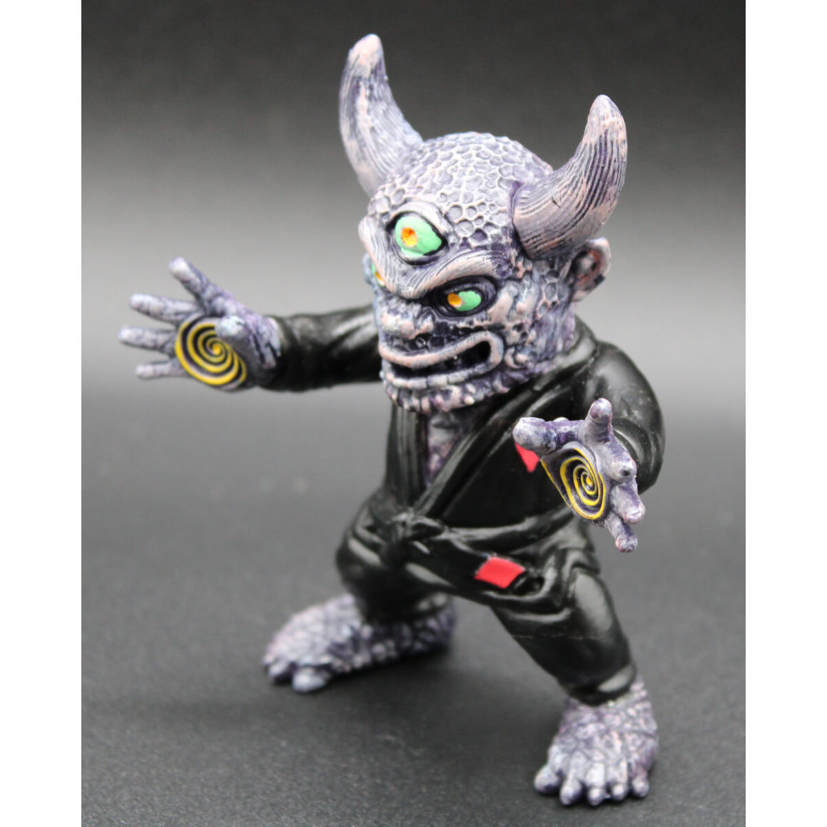 Jiujitsu Yōkai Black Belt with Florescent Pink Old Man River Mask