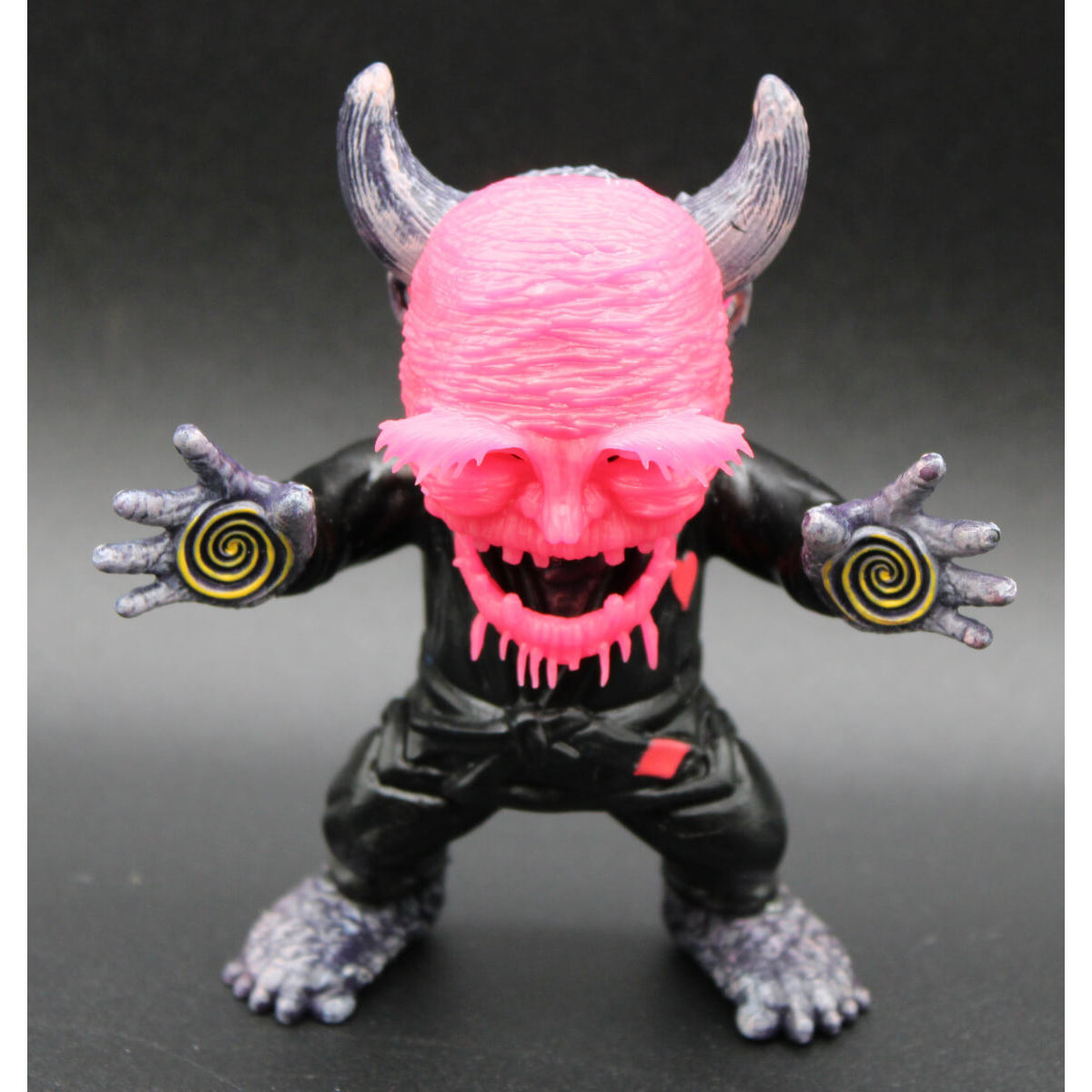 Jiujitsu Yōkai Black Belt with Florescent Pink Old Man River Mask
